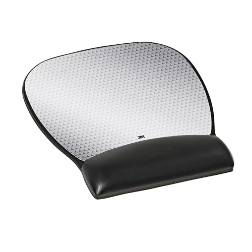 3M Precise Mouse Pad with Gel Wrist Rest, Vertex, 9.2 in x 8.7 in