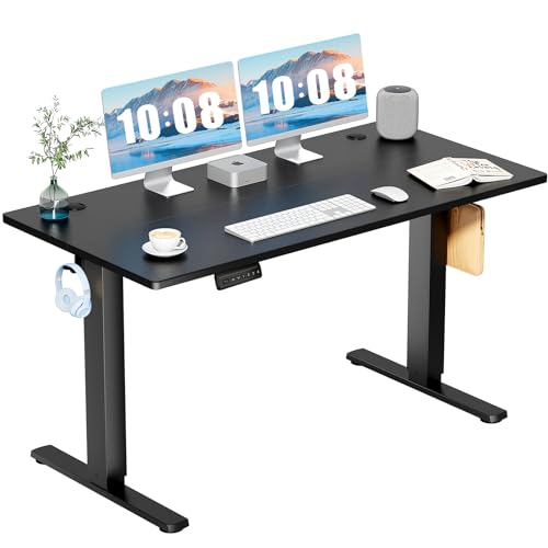 DUMOS 55 Inch Electric Standing Desk, Memory Adjustable Home Office Desk