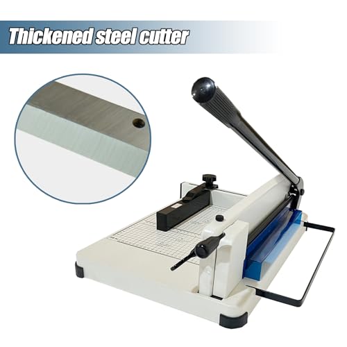 TECHTONGDA A4 Manual Paper Cutter 12.2in Heavy Duty Stack Paper Cutter, Guillotine Trimmer Max. Cutting Thickness 1.57in with Security Lock for Offices Schools Printing Shops