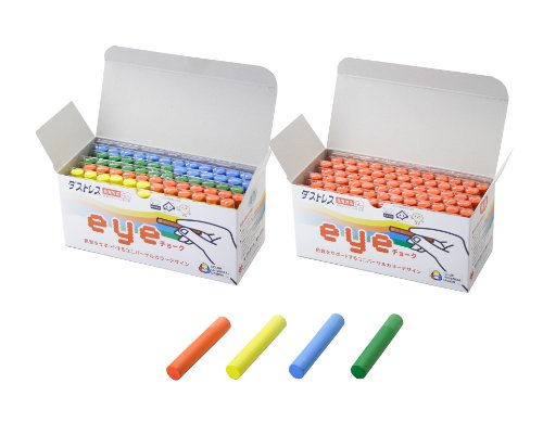 日本理化学 Nihon Rikagaku DCI-72-Y Dustless Eye Chalk Yellow, 72 Pieces
