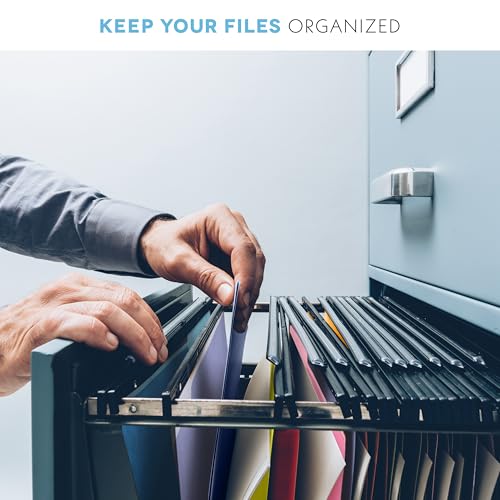 Alitte Colored File Folders Letter Size - 100-Pack Bulk, 10 Assorted Color File Folders for Documents, 1/3 Cut Tab - Office Supplies for Filing Cabinet, Desk, and File Folder Organization