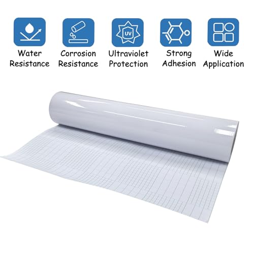 EQCOTWEA Glossy Cold Laminating Film Roll, 25 inch x 91.86 ft, 3Mil (0.075mm) Thickness Glossy Self-Adhesive Plastic Paper Laminator Sheets for Posters, Signs, Documents, for Indoor & Outdoor Use