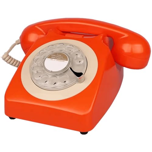 Retro Rotary Dial Phone 1980'S Vintage Corded Antique Landline Telephone for Home/Office