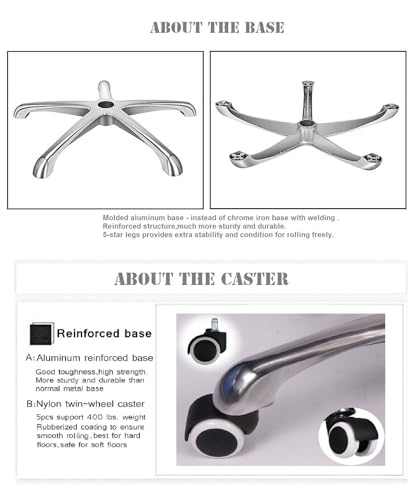 Kaleurrier Adjustable Stools Drafting Chair: with Back Support & Foot Rest