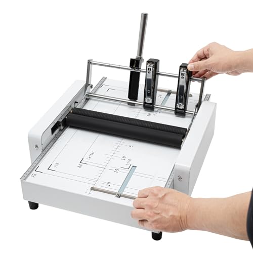 A3 Booklet Folding Binding Machine, 110V 60W Paper Folding and Binding Machine, Book Binding Folding Saddle Stitch, Booklet Folder Stapler Stapling Machine for Schools Print Stores Offices Factory
