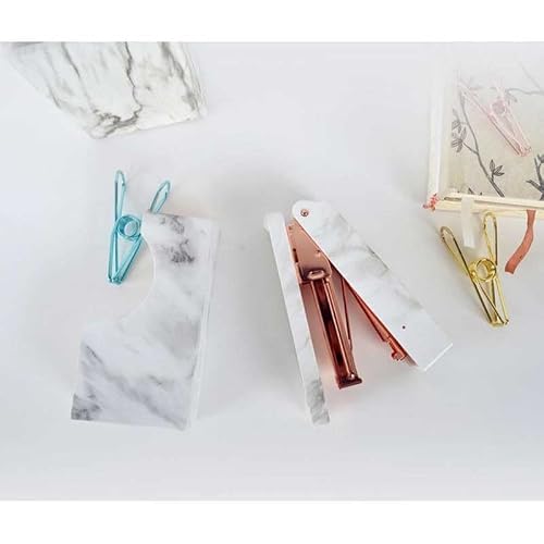 KLJUHGTR Marble Pattern Stapler Desktop Spring Powered for Home Office Binding Supplies