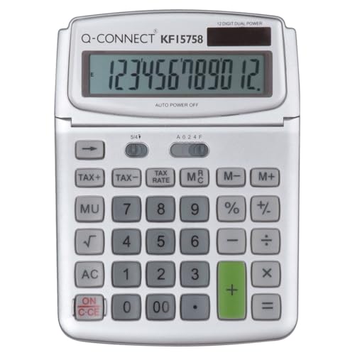 QCONNECT Large Table TOP 12DIG Calc Grey