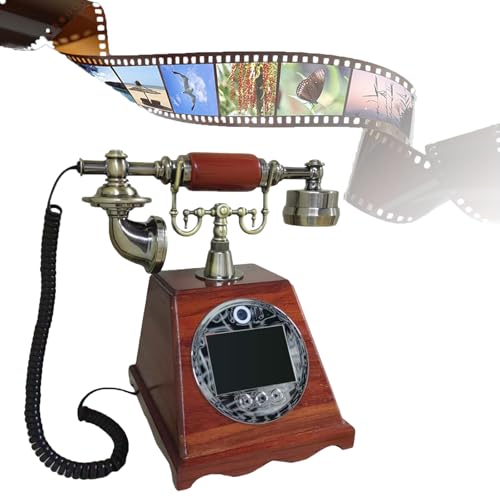 LHUITUI Vintage Wedding Phone Guestbook, Video Audio Phone Guestbook, Customized Video Audio Guest Book, 5000Mah, Volume Adjustable, 7H Battery Life, for A Variety of Memorable Party Occasions A