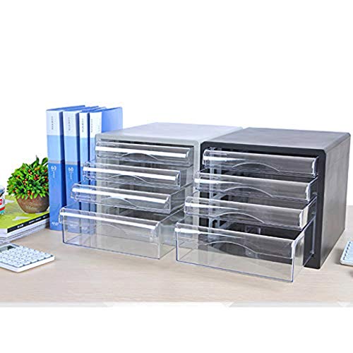 AFPSDLFJDLS Document Organizer - Half Transparent Vertical File Cabinet 4 Drawer Index Function Flat Drawer(E)