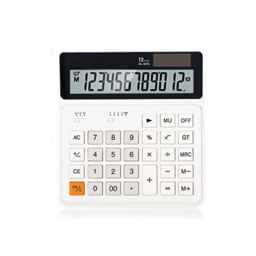 VZDUYHJ Desktop Calculator Financial Accounting Office Solar 12-Digit Large Screen Power Portable