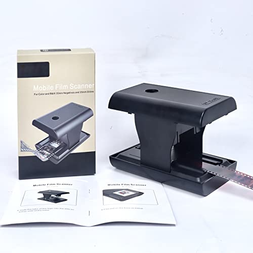 Mobile Film Scanner, Smartphone Film Negative Slide Scanner, Novelty Folding Scanner Support Smartphone System, Support 35mm 135mm Films Slides, for Old Slides to JPG