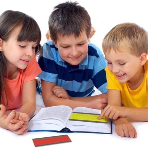 Guided Reading Strips 48-Pack Guided Reading Strips, Colored Overlay Bookmarks for Dyslexia & School Help(A)
