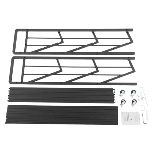 HAOREBAIYU 4-Tier Rolling Book Cart, Large Capacity Mobile Bookshelf Storage Rack with Wheels & Brakes, Sturdy Metal Book Shelf for Home Office Living Room Classroom, Black or White (Black)