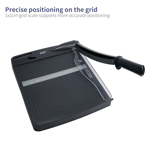 MP A4 Paper Cutter - Cutting Machine with 40 cm Cutting Length, 12 Sheet Capacity, Safety Protection & Blade Lock with Storage Space - for Office, School & Commercial Use