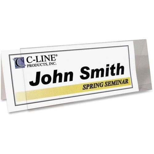 C-Line Rigid Inkjets/Laser Name Tent Holders - 25/BX