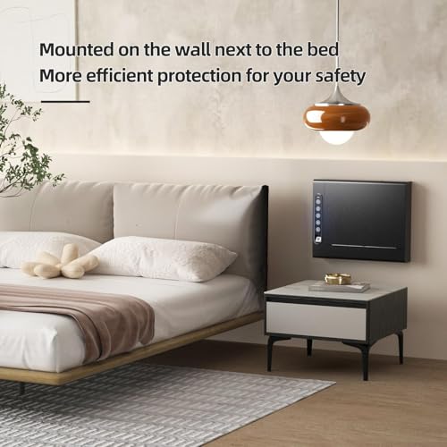 XDeer Biometric Wall Safe with Gas Strut for Quick Access