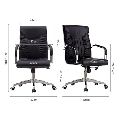Office Chair High Back Executive Office Chair PU Leather with Armrest, Ergonomic Desk for Home Adjustable(Brown)