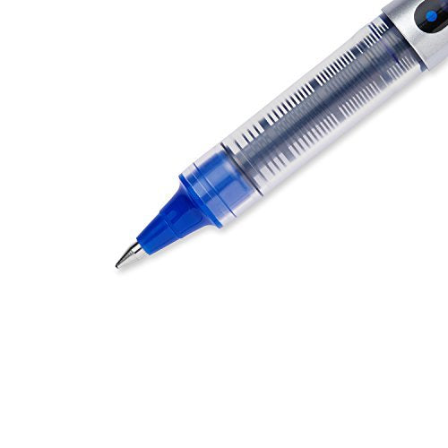4 X Uni-Ball Vision Stick Rollerball Pens, Fine Point, Blue Ink, Pack of 12 (60134)