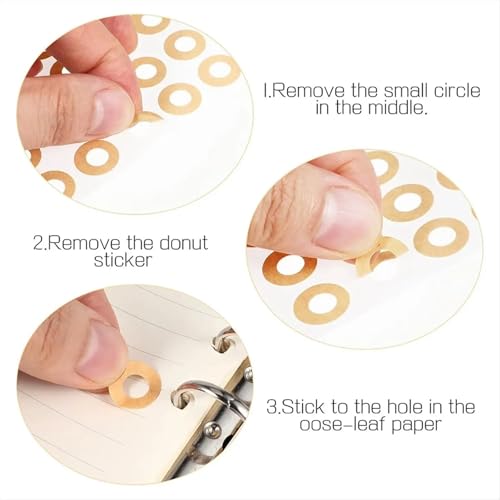 2400 Pcs Paper Hole Reinforcement, 1/4 Inch Binder Hole Reinforcement Circles