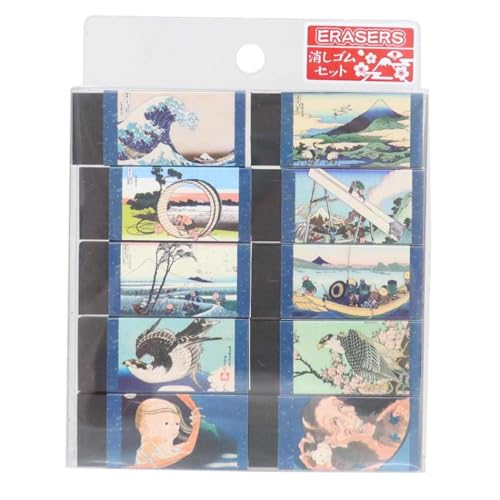 funbox 75022001 Katsushika Hokusai Eraser Set, Great Wave Off Kanagawa