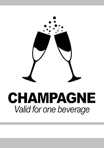 Drink Tickets - Fast & Affordable Champagne Tickets by MyZone Printing (Silver, 2000)