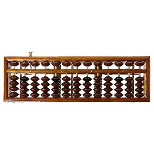 DUYHBAWRS Calculator Portable Chinese 13 Digits Column Abacus Arithmetic Calculating Counting Math Learning Tool School Office Use