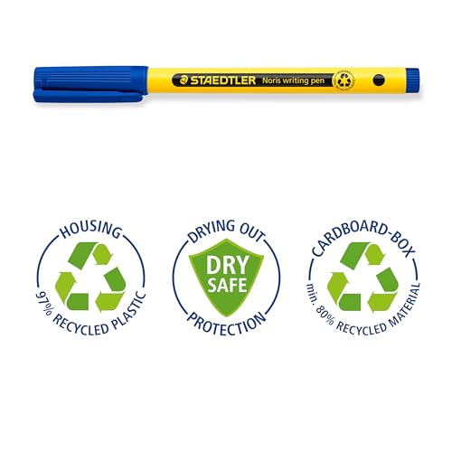 STAEDTLER Noris Writing Pens, Fine Tip, 50-Count Bulk Set, Assorted Colors