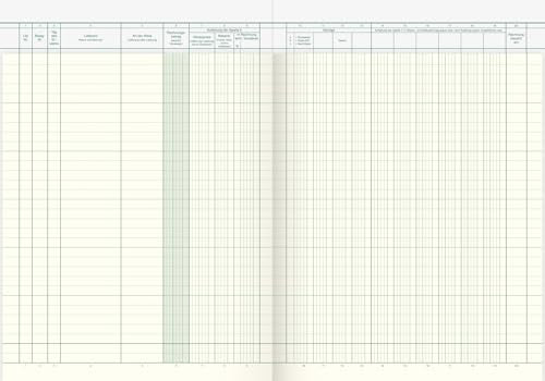 König & Ebhardt 8610661/Incoming Goods/Invoices Account Book (A4 with Header, 6 Dividers, 80g/m²; 40 Sheets Wire Binding)