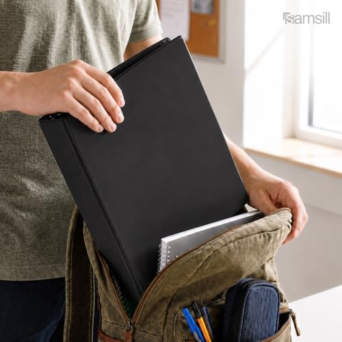 Samsill Economy 1.5 Inch 3 Ring Binder Bulk Pallet, Round Ring Binder, Customizable Clear View Cover, Black, Pallet of 720 Binders in 60 Cartons