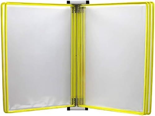 Flip Chart Stand A4, Wall Mounted Display File Holder(Yellow)