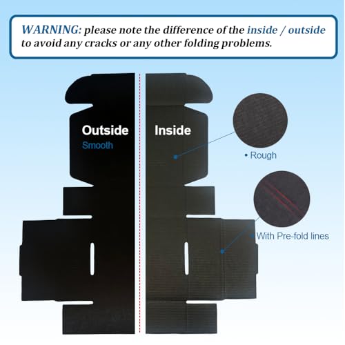 ROTCH 200 Pack 7x6x2'' Small Shipping Boxes Black, Cardboard Corrugated Mailers for Small Business (M762-200-B)
