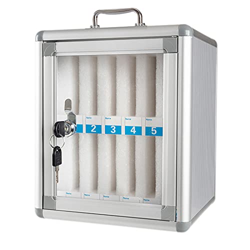 JOMRTS Mobile Phone Storage Box Wall-Mounted Lockable Pocket Chart Storage Locker Box Wall-Mounted Mobile Phone Locker Classroom Table Office Storag,36 Slots (12 Slots)