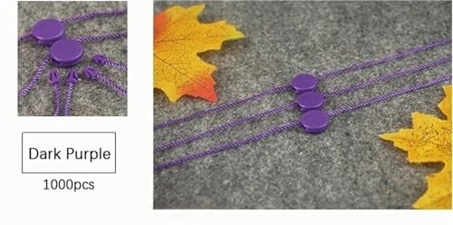 Hang Tag String 1000PCS Color Circular Double Insertion Clothing Label Hanging Tag Disposable Display Seal String Bullet Plug(1000pcs-Dark Purple)