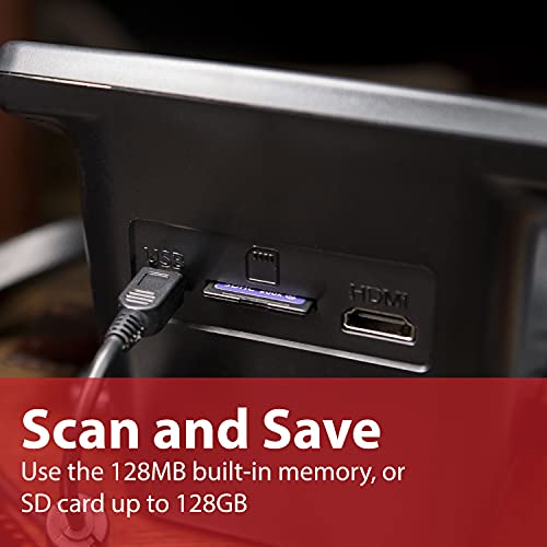 Magnasonic All-in-One 24MP Film Scanner with Large 5" Display & HDMI, Converts 35mm/126/110/Super 8 Film & 135/126/110 Slides into Digital Photos, with Bonus 32GB SD Card (FS71)