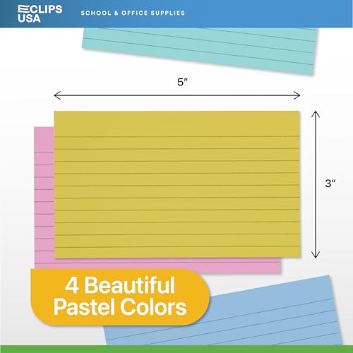 Index Cards 3x5 Bulk (6000 Cards Pastel) Colored Flash Cards For Studying Note Cards Flashcards Notecards 100 Per Pack (60 Pack)