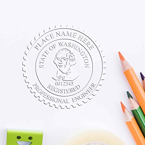 Washington Engineer Seal Embosser, Registered 2 in Long Reach Desk Press