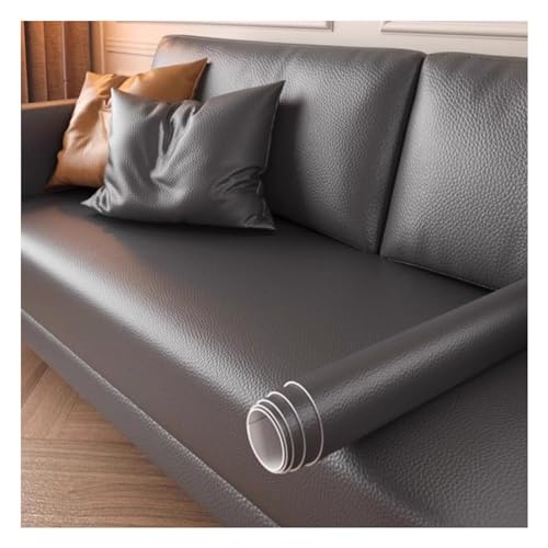 Fabric Adhesives ﻿Self Adhesive Leather Repair Patch for Couch Car Seats Furniture Upholstery, Dark Gray Leather Tape Strong Adhesion(35.4x196.9in)