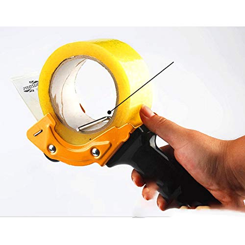 Tape Dispenser Premium Pistol Grip Hand Held 60mm Desktop Home Office Packing Ideal for High Volume Parcel Sealing Packing (Color : Yellow) (Orange)