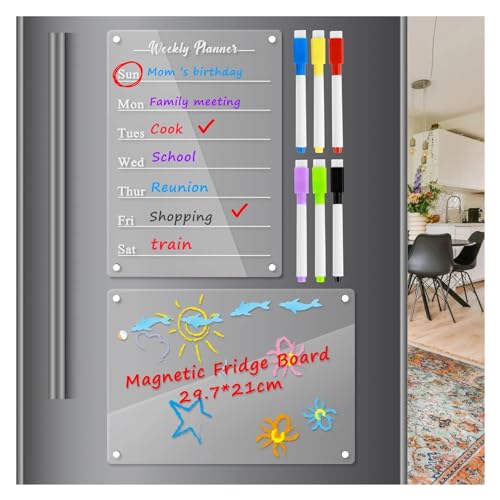 Magnetic Acrylic Calendar for Fridge Dry Erase Board Planning Boards