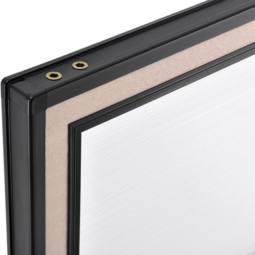 Global Industrial Office Partition Panel with Partial Window, 60-1/4"W x 60" H, Tan