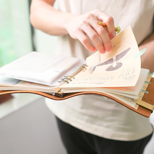 Refillable Notebook with Detachable Rings, Smooth Recycled Paper for School & Writing Refillable Binder Notebook
