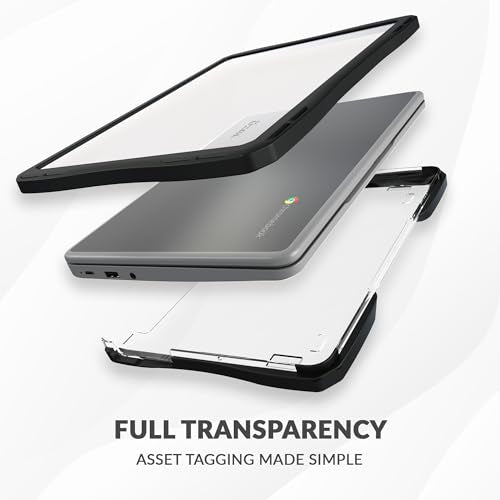 UZBL Air Hard Shell Case for Lenovo Chromebook 100e Gen 4 (Intel) / 100w Gen 5, Student-Proof K-12 Protective Clear Cover (30-Pack)