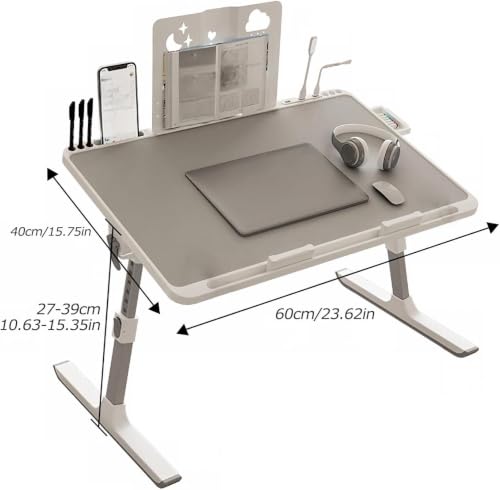 Foldable Portable Lap Table with Adjustable Angle and Height.