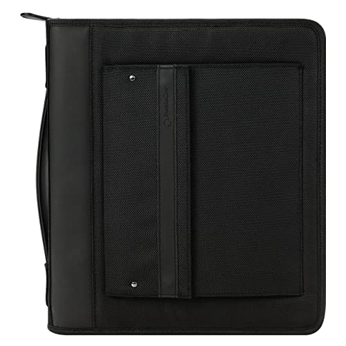 FranklinCovey - Friday Ring-Bound Binder for FranklinCovey Planners | Nylon - Zipper Binder with Handles (Monarch, Black)
