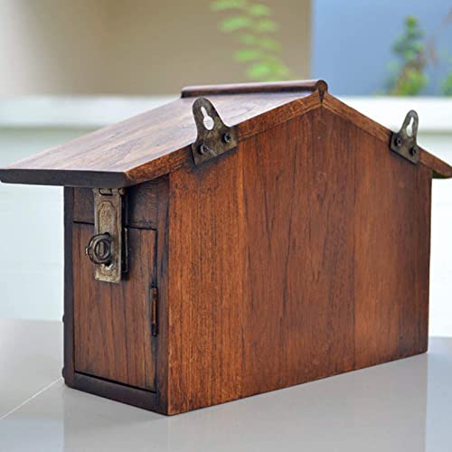 ZEELYDE Donation/Charity/Suggestion Box,Charity Fundraising Wooden Fundraising Box - Natural Wood Rustic Wall Mounted Suggestion Box, Christian Fundraising Storage Box - Suggested Charity Box