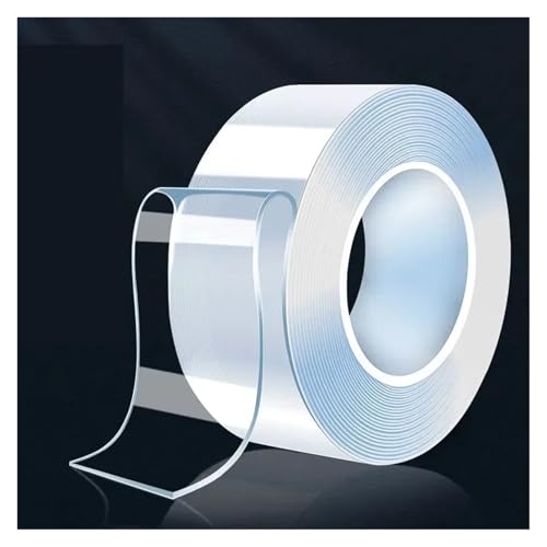 DSWMY 1/3/5M Double Sided Tape Heavy Duty Transparent Adhesive Strips Strong Sticky Multipurpose Reusable Stationery(3 M)