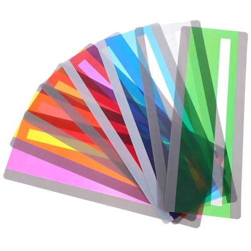 Dyslexia Reading Tools 24pcs Read The Guide Coloured Reading Overlays Highlighter Guided Tools Bookmark Bright Strip Aid Strips