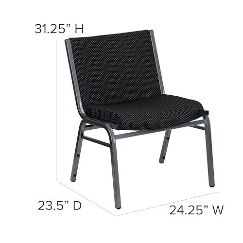 Flash Furniture Hercules Big & Tall Fabric Stack Chair, Black
