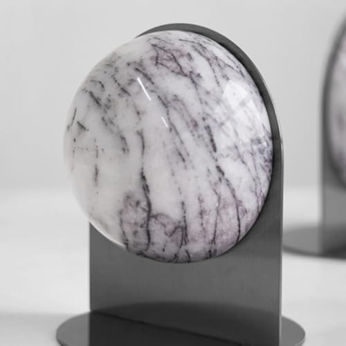 Book Organizer Marbled Bookends Desk Top Decorations for Home Library Office