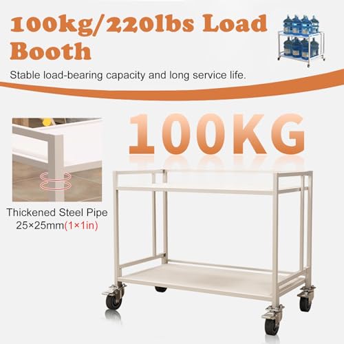 White Vendor Booth Display Stand, 90 100 110 120 CM Wide Portable Metal Market Stall w/Wheels for Outdoor Vending Sale Display, Foldable Retail Concession Stand(47 1/5 x23 3/5 in(120x60CM))